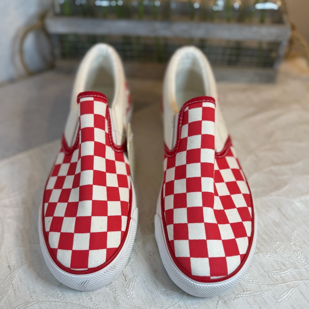 MUDD Y2K Checkerboard Low Top Slip On POPPY Skater Style Women Size 8.5